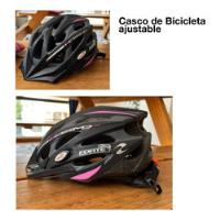 Casco Para Bicicleta Ajustable Negro Con Rosa - Casi Nuevo, usado segunda mano  Colombia 
