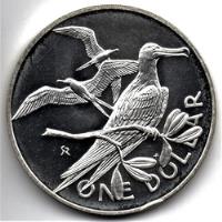 1 Dólar Islas Vírgenes Británicas 1973 Plata, usado segunda mano  Colombia 