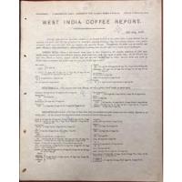 Mercado Exportación Café West India Coffee Report Año 1912 segunda mano  Colombia 