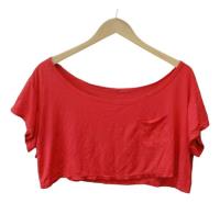 [usada] Linda Camiseta Ombliguera Roja Holgada Crop Top  segunda mano  Colombia 