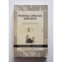 Poetas Liricos Griegos - Federico Carlos Sainz De Robles segunda mano  Colombia 