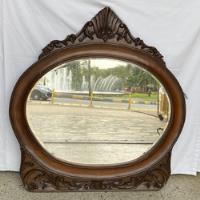 Espejo Ovalado Marco Madera Cedro, usado segunda mano  Colombia 