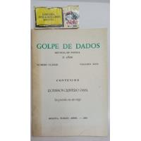 Revista Golpe De Dados - Volumen 31 - Poesía - 2003 segunda mano  Colombia 