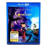 Blu-ray 3d + 2d + Dvd Coraline / Película 2009 Excelente segunda mano  Colombia 