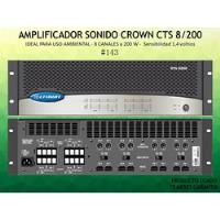 Amplificador Para Sonido Ambiental Crown Cts 8200, usado segunda mano  Colombia 