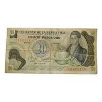 Billete Colombiano De De 20 Pesos De 1979, usado segunda mano  Colombia 