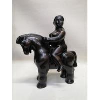 Usado, Escultura En Bronce Antigua La Mujer En El Caballo  segunda mano  Colombia 