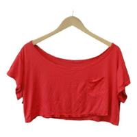 Usado, [usada] Linda Camiseta Ombliguera Roja Holgada Crop Top  segunda mano  Colombia 