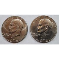2 Monedas One Dollar - Eisenhower 1974 - 1974 D. Usa segunda mano  Colombia 