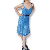 Vestido De Gala Azul Talla S, usado segunda mano  Colombia 