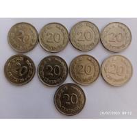 9 Monedas 20 Centavos Ecuador 1959-66-72-74-75-78 Buen Estad segunda mano  Colombia 