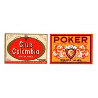 Bavaria Etiquetas De Cerveza Cub Colombia Y Póker segunda mano  Colombia 