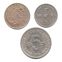 Bolivia 10 Centavos 1918 Y 1937 5 Pesos 1976 segunda mano  Colombia 