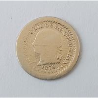 Usado, Moneda Colombia 5 Centavos 1879 Bogotá Baño Oro segunda mano  Colombia 