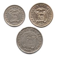 Usado, Ecuador 5, 10 Y 20 Centavos 1937 Y 1946 segunda mano  Colombia 