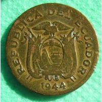 Moneda Ecuador 20 Centavos 1944 Hermosa Patina segunda mano  Colombia 