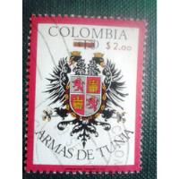 Estampilla Armas De Tunja 1.20 Pesos Overprint 2.00 Pesos, usado segunda mano  Colombia 