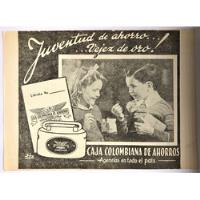 Caja Colombiana De Ahorros Antiguo Aviso Publicitario 1947, usado segunda mano  Colombia 
