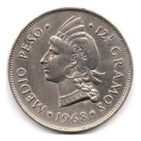 República Dominicana Medio Peso 1968, usado segunda mano  Colombia 