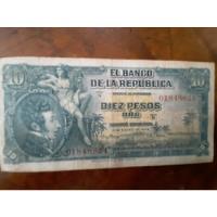 Usado, Billete De 10 Pesos Colombiano De 1953 segunda mano  Colombia 