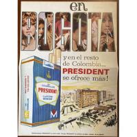 Antiguo Aviso Cigarrillos President 1970 segunda mano  Colombia 