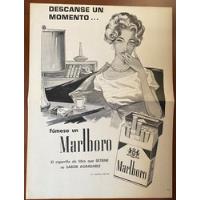 Cigarrillos Marlboro Antiguo Aviso Publicitario De 1961, usado segunda mano  Colombia 