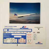 Pasaje Antiguo De Aviación Concorde Air France 1985 Bogotá segunda mano  Colombia 