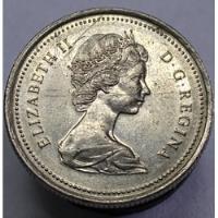Moneda Canada 25 Cents 1973, Busto Grande, Reina Isabel Ii  segunda mano  Colombia 