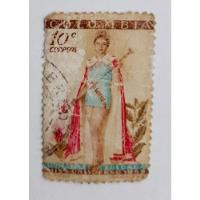 Estampilla: Luz Marina Zuluaga. 1950. 10 Centavos segunda mano  Colombia 