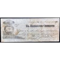 Cheque 10 Pesos Banco De Oriente 24/feb/1893 Colombia F-vf segunda mano  Colombia 