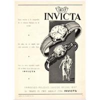 Relojes Invicta Antiguo Aviso Publicitario 1953, usado segunda mano  Colombia 