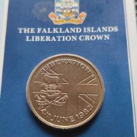 Moneda Conmemorativa De Liberación De Islas Malvinas 1982 segunda mano  Colombia 