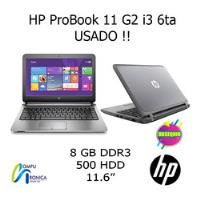Portátil Hp Probook G2 11.6 Intel Core I3 6ta Gen, usado segunda mano  Chapinero