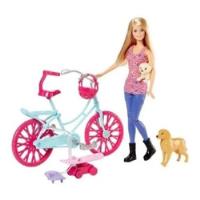 Set De Barbie En Bicicleta Con Sus Cachorros. segunda mano  Colombia 