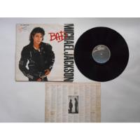 Lp Vinilo Michael Jackson Bad Edición Colombia 1987 segunda mano  Colombia 