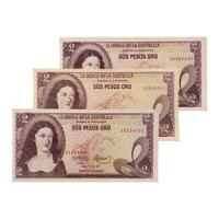 3 Billetes De Antiguos Dos Pesos Colombianos Julio 20 1977 segunda mano  Suba