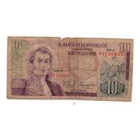 Usado, Colombia 10 Pesos De Oro 1980 segunda mano  Colombia 