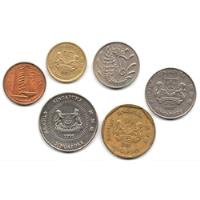 Singapur 1, 5, 10, 20, 50 Cents Y 1 Dólar 1968 A 1995 segunda mano  Colombia 