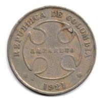 50 Centavos 1921 Lazareto segunda mano  Colombia 