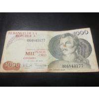 Vendo Billete Antiguo De $1000 Pesos Oro Colombianos De 1979 segunda mano  Colombia 