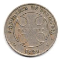 50 Centavos 1921 Lazareto E / E, usado segunda mano  Colombia 