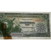 Billete Colombiano De 1960 De 5 Pesos  segunda mano  Colombia 