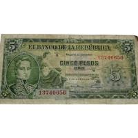 Billete Colombiano  De 5 Pesos De 1953 segunda mano  Colombia 