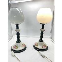 Lámparas De Mesa Par Porcelana Rosas Italianas, usado segunda mano  Colombia 