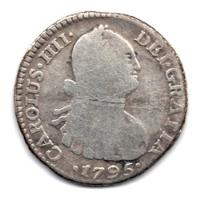 1 Real 1795 Nuevo Reino Carlos Cuarto Plata, usado segunda mano  Colombia 