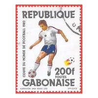 1982. Estampilla Copa Mundo De Fútbol, Gabón. Slg1 segunda mano  Colombia 