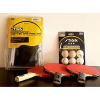Kit Ping Pong Stiga. Malla, 3 Raquetas, 6 Pelotas, usado segunda mano  Colombia 