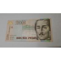 Billete 2000 Pesos Antiguo Colombia  segunda mano  Colombia 