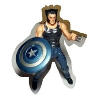 Figura Wolverine A Escala Con Escudo De Capitán América segunda mano  Colombia 