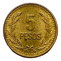 Usado,  Moneda Colombiana De 5 Pesos De 1990 segunda mano  Colombia 